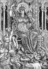 'And all that press did round about her swell<BR>
To catchen hold of that long chain, thereby<BR>
To climb aloft, and others to excell:<BR>
That was Ambition, rash desire to sty,<BR>
And every link thereof a step of dignity.''<BR>
<I>After the drawing by Walter Crane. By permission of Messrs. George Allen & Co</I>.